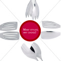 Kitchen Supplies Hotel Buffet Serving Utensils Stainless Steel 304 Barbecue Clip Salad Serving Buffet Tong